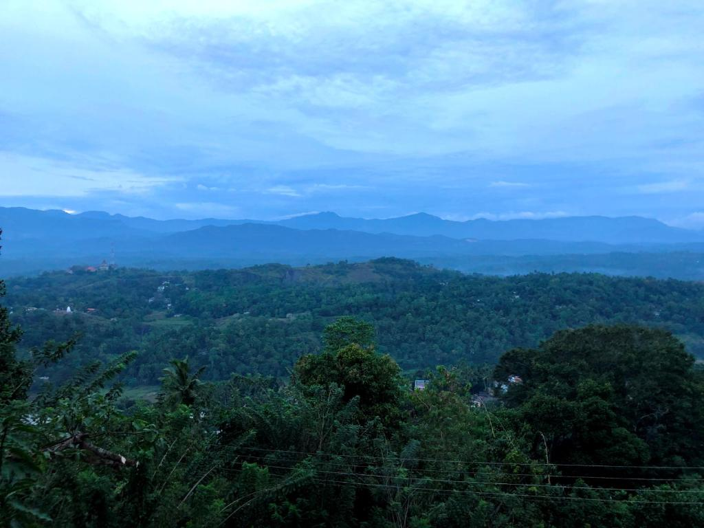 The mountains at dusk, seen from the Superior King Room