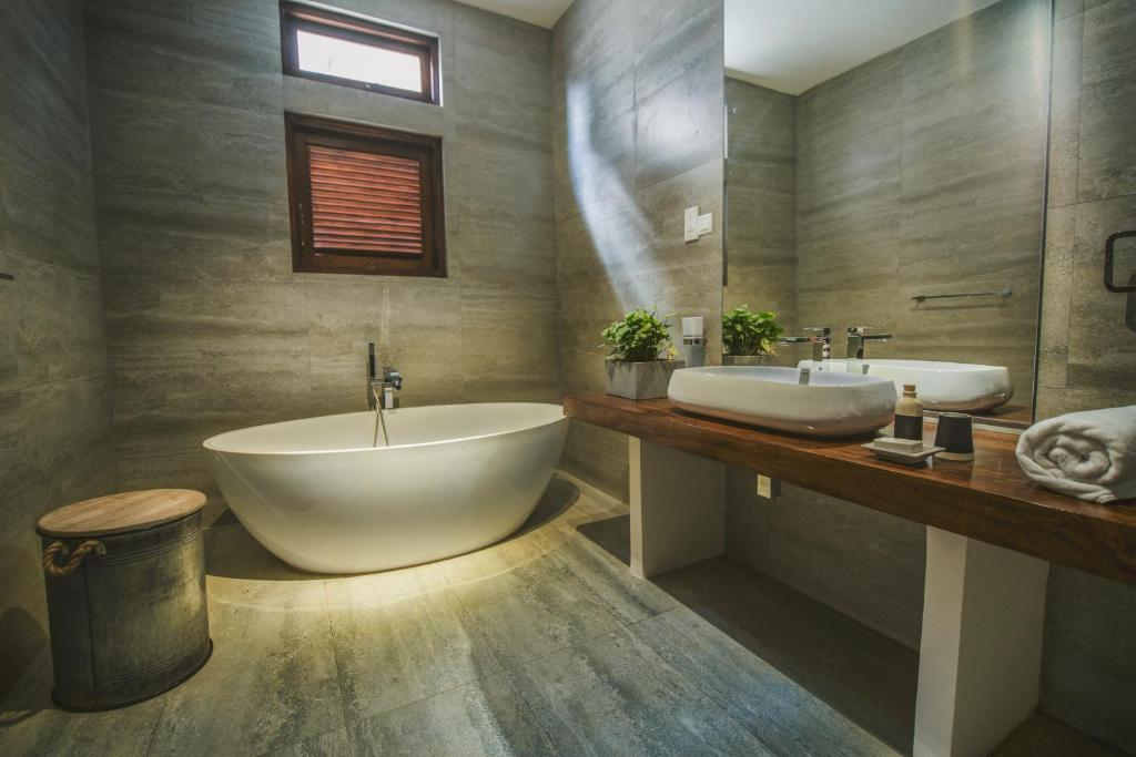 The freestanding bath tub in the Superior King Room bathroom