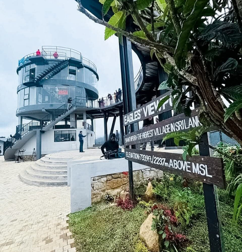 The Eagles’ View observation tower at Shanthipura