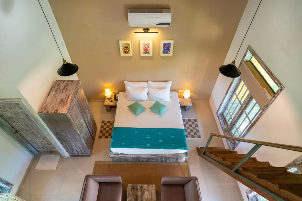 A Deluxe Family Chalet seen from the attic above