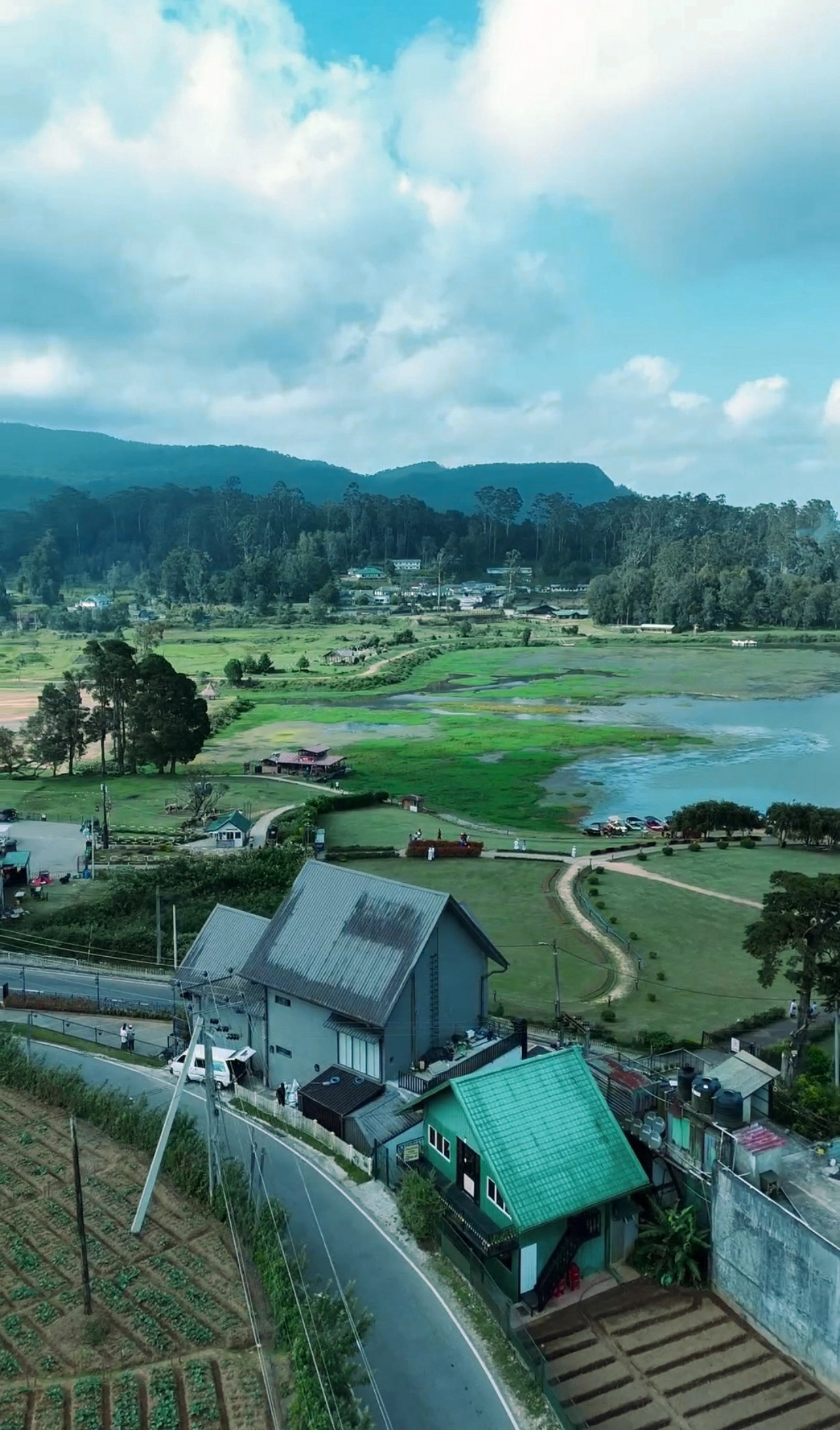 Gregory Lake and the country around it seen from the air